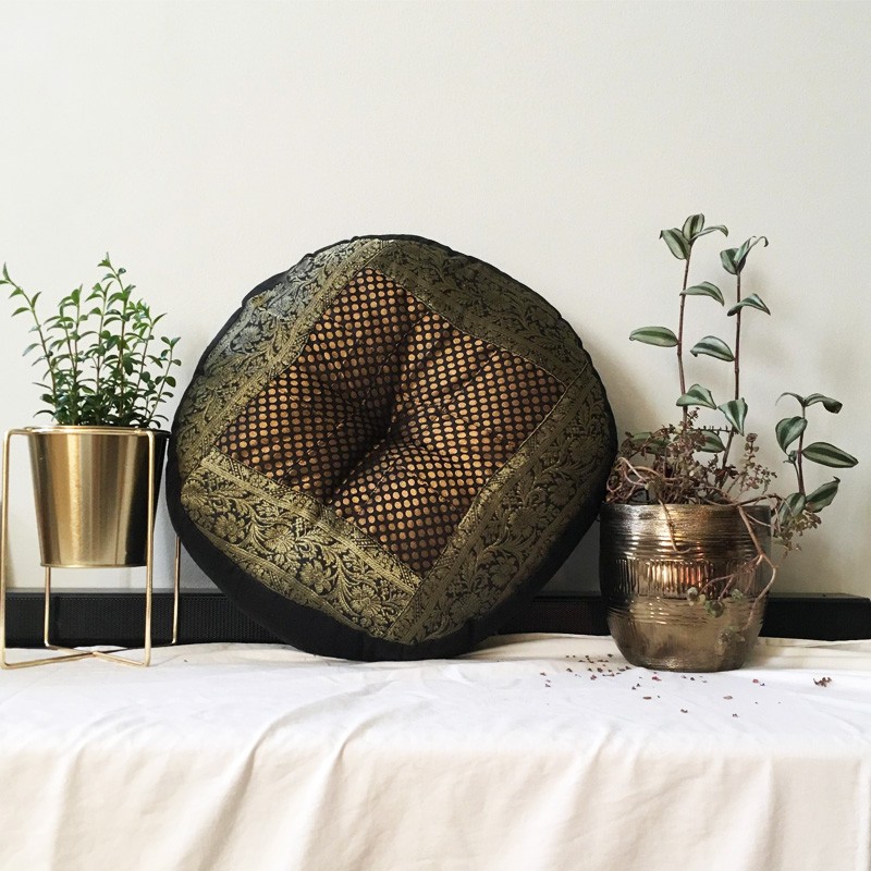 Meditation Cushion - Round Black